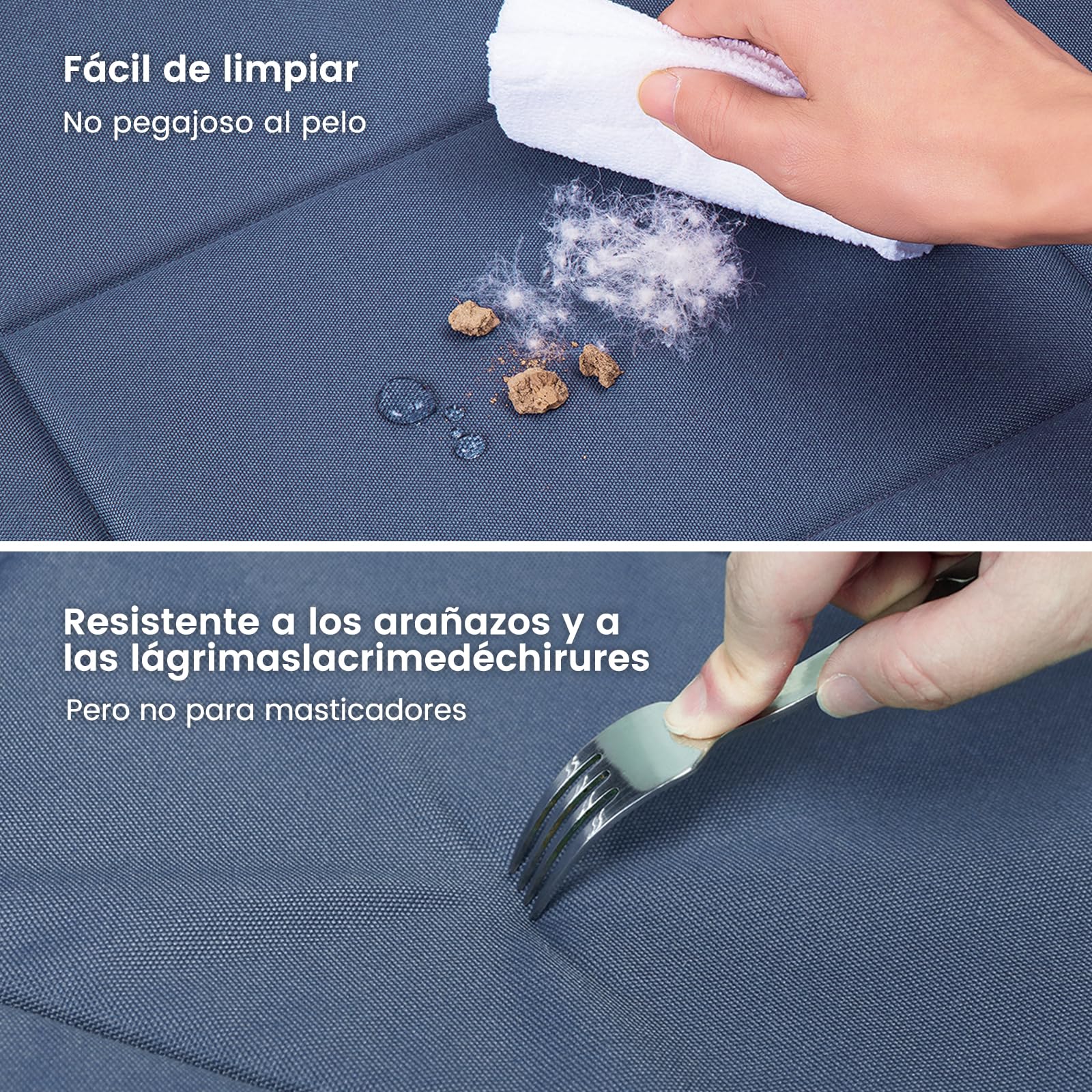 Miguel Cama para Perros Exterior Impermeable al Agua para Jaulas de Metal para Perros, Oxford Colchoneta Mascotas Duradera y Fácil de Limpiar, Ideal para Interiores como Exteriores(107cm/42inch Azul)