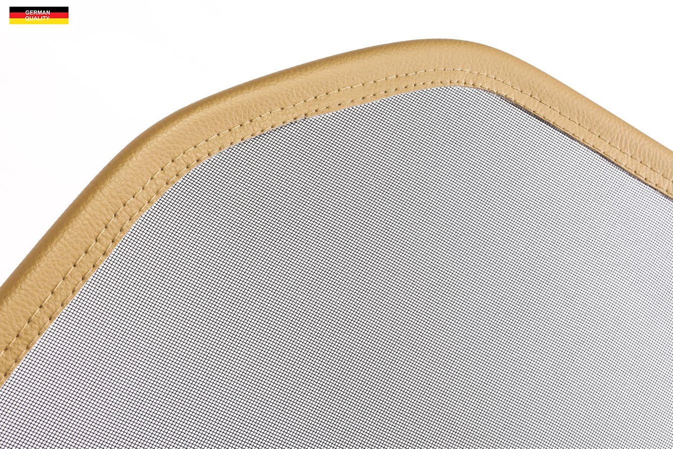 Windschott für Mercedes SL R107 2-Sitzer 1971-1989 - Klappbar - mit Schnellverschluss – Beige | Windabweiser | Windblocker | Wind Deflector