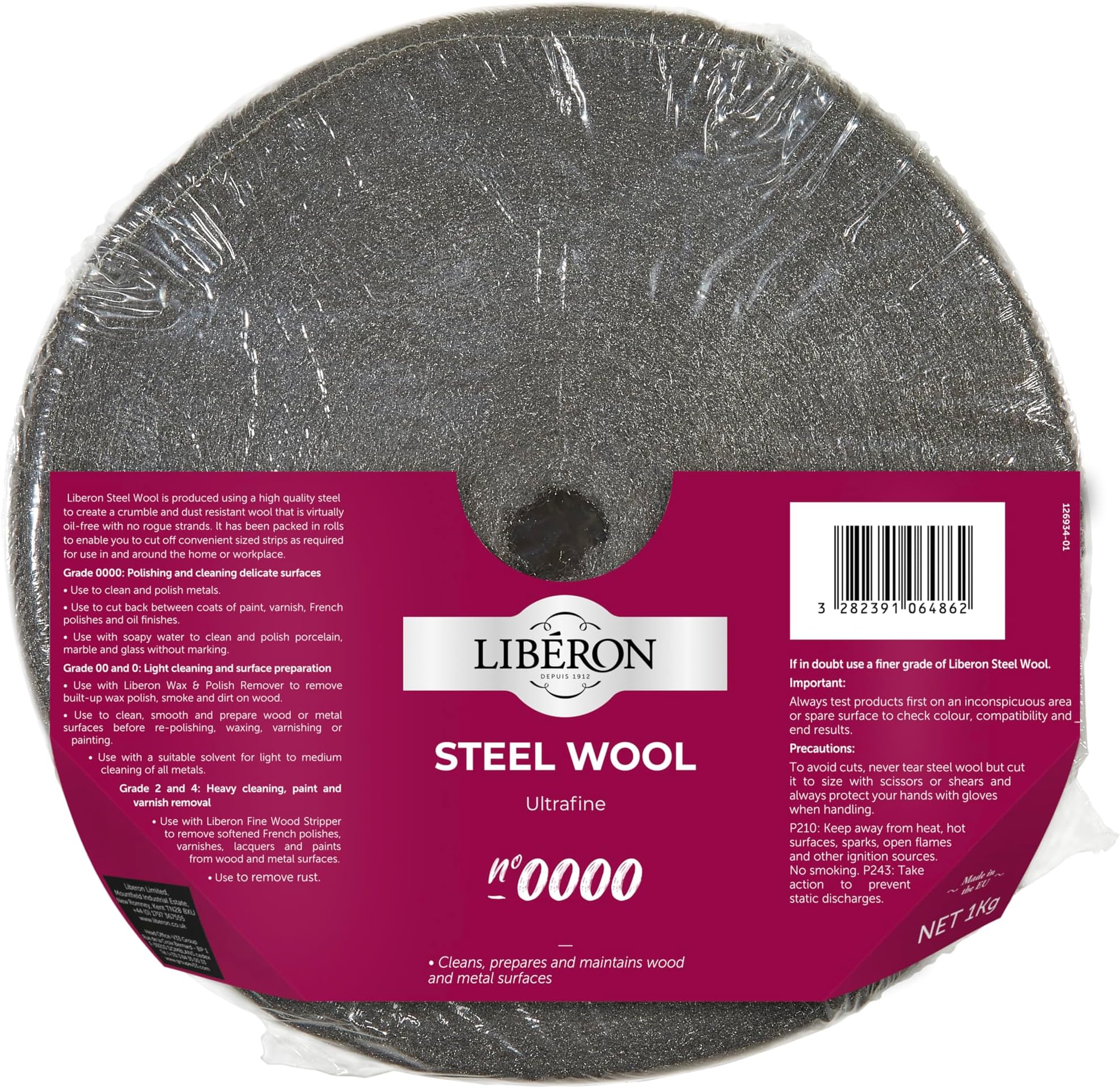 Liberon Steel Wool #0000 1kg Roll