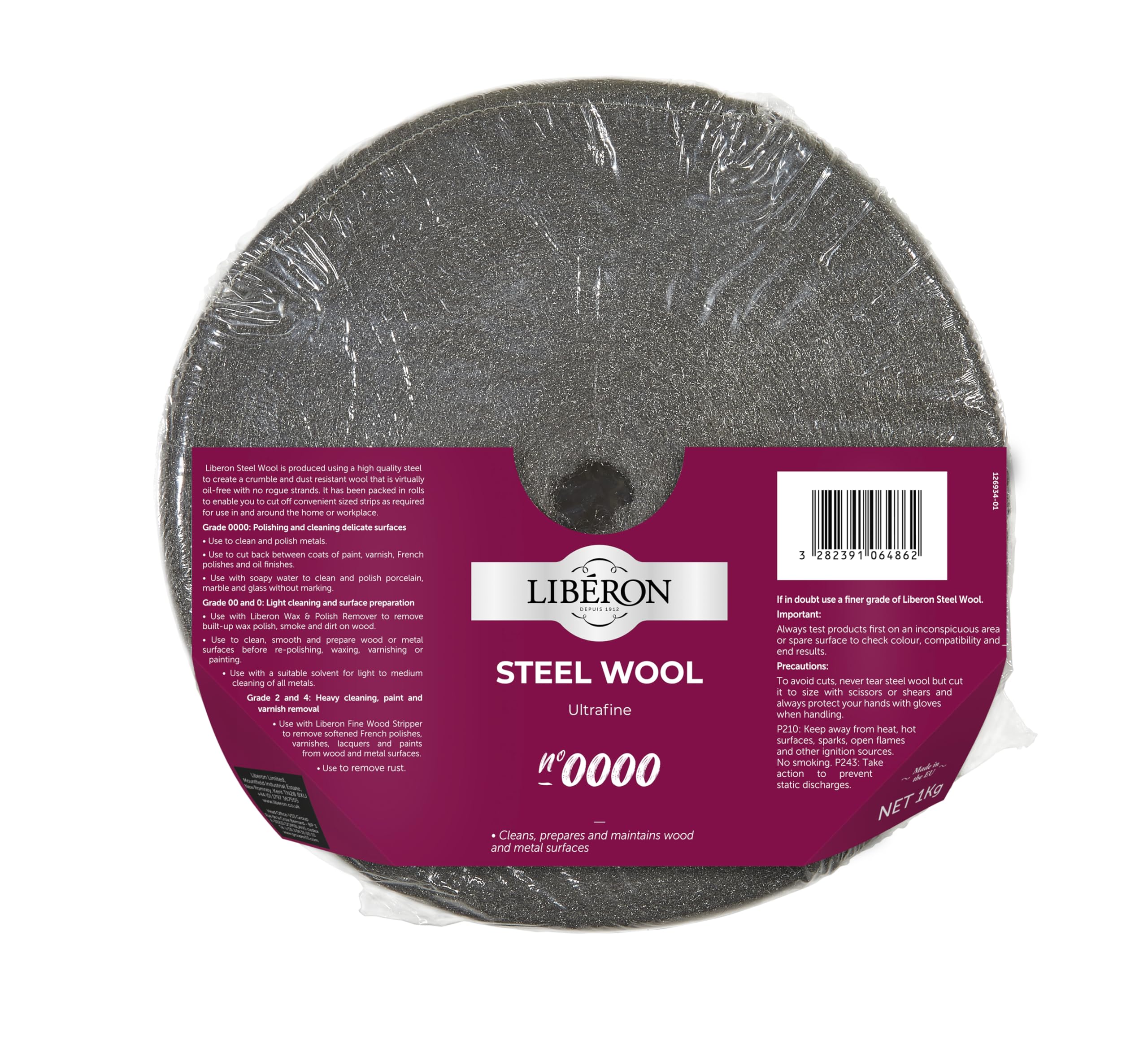 Liberon Steel Wool #0000 1kg Roll