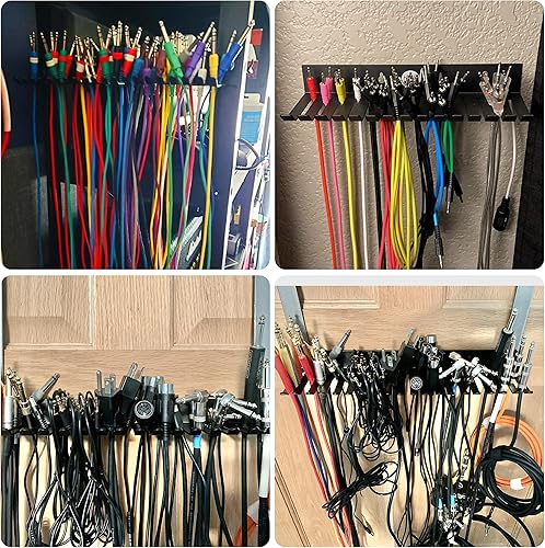 Miniatura 4 de 19 ranuras para colgar cables y organizador de pared, soporte para cables, organizador de cables, almacenamiento de estudio, ranuras de ancho de 5.5