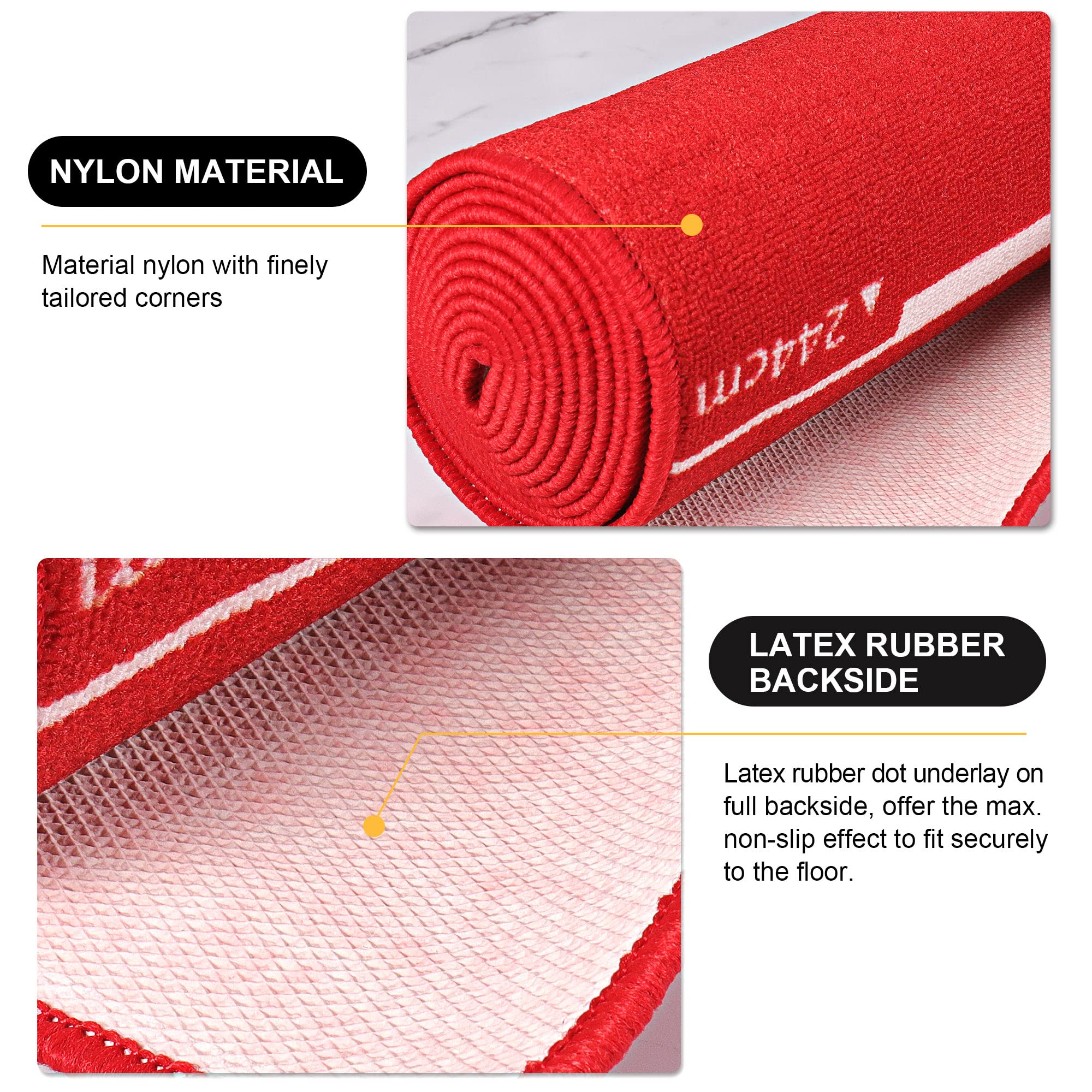 CyeeLife Dart Mat Length 295cm,Width 65cm with Carry bag and Start Lines and Colorful Printing for Steel and Soft Tip Darts Games - Image 2