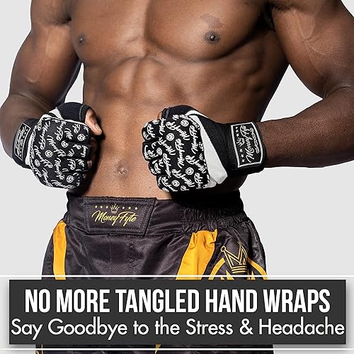 Miniatura 5 de MoneyFyte Quick Gel Boxing Wraps Under Boxing Gloves  Kickboxing MMA Muay Thai  Puño, nudillo, muñequera, guante interior para manos, para hombres,