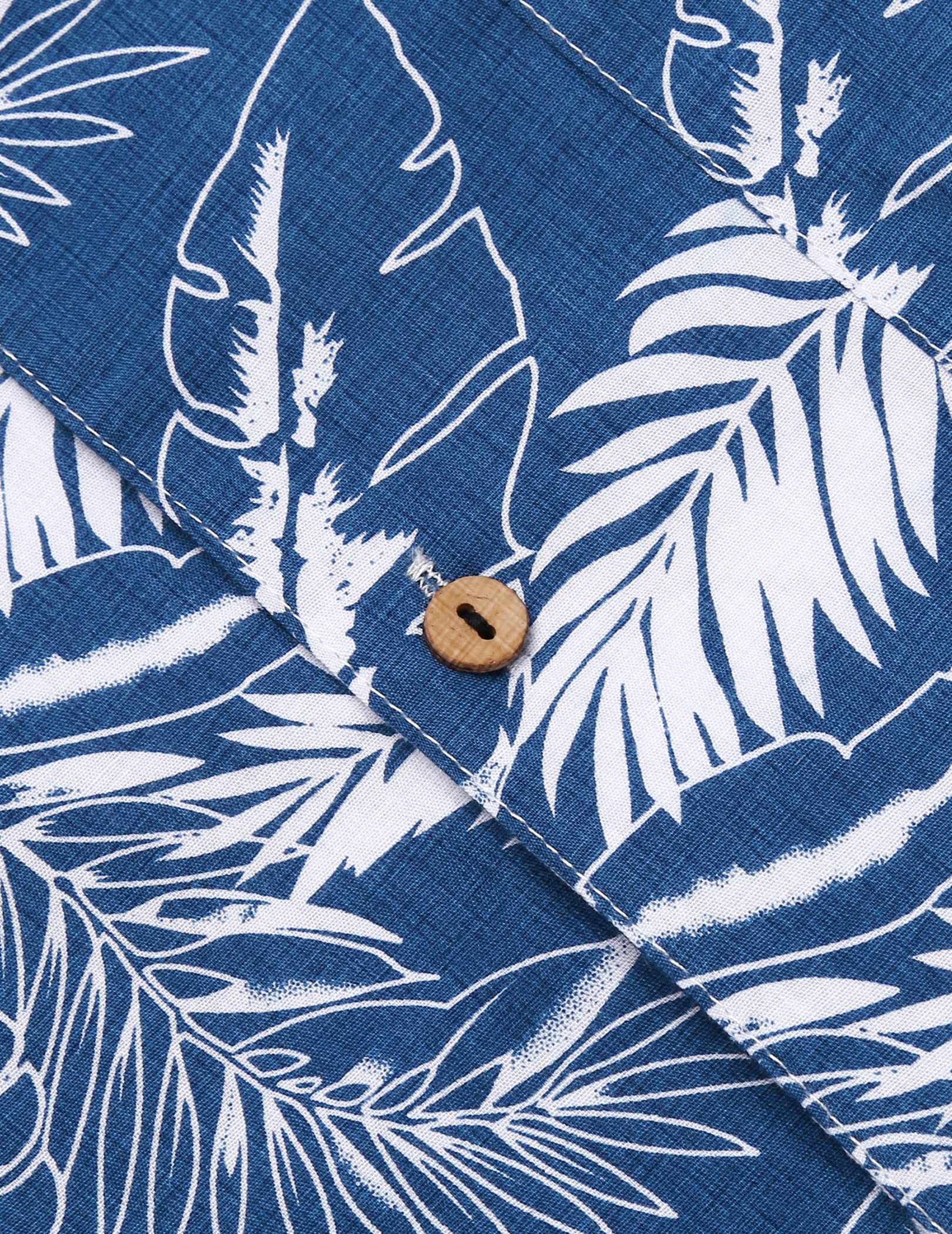 COOFANDY Camicia Hawaiana a Maniche Corte Camicia Estiva a Maniche Corte Camicia in Lino da Uomo