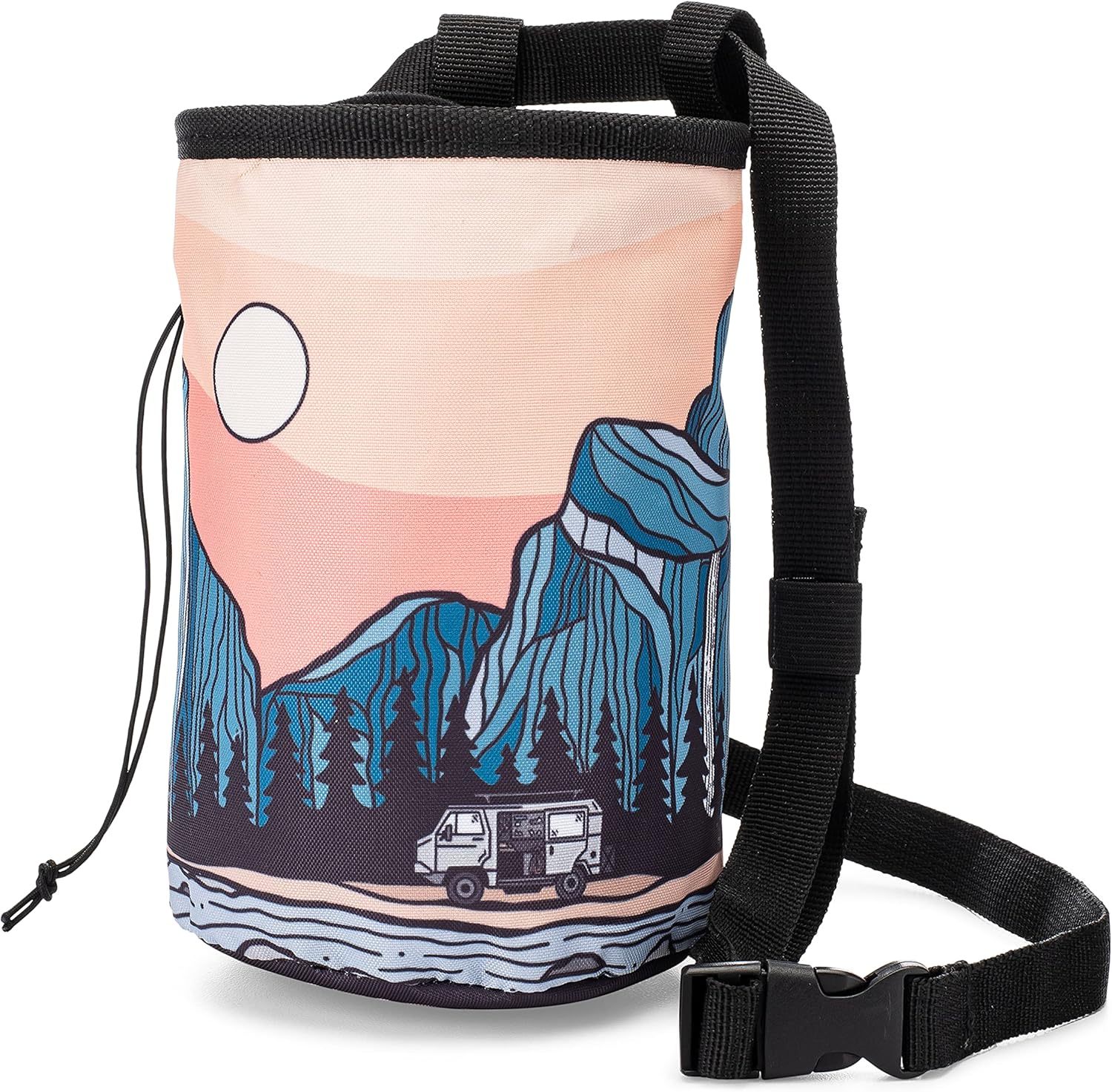 Climbing Chalk Bag for Adults and Kids with Drawstring Closure, Adjustable Quick Clip Waist Belt, Perfect Equipment for Indoor/Outdoor Training, Rock Climbing, Bouldering, or Weightlifting (Yosemite) : Sports & Outdoors