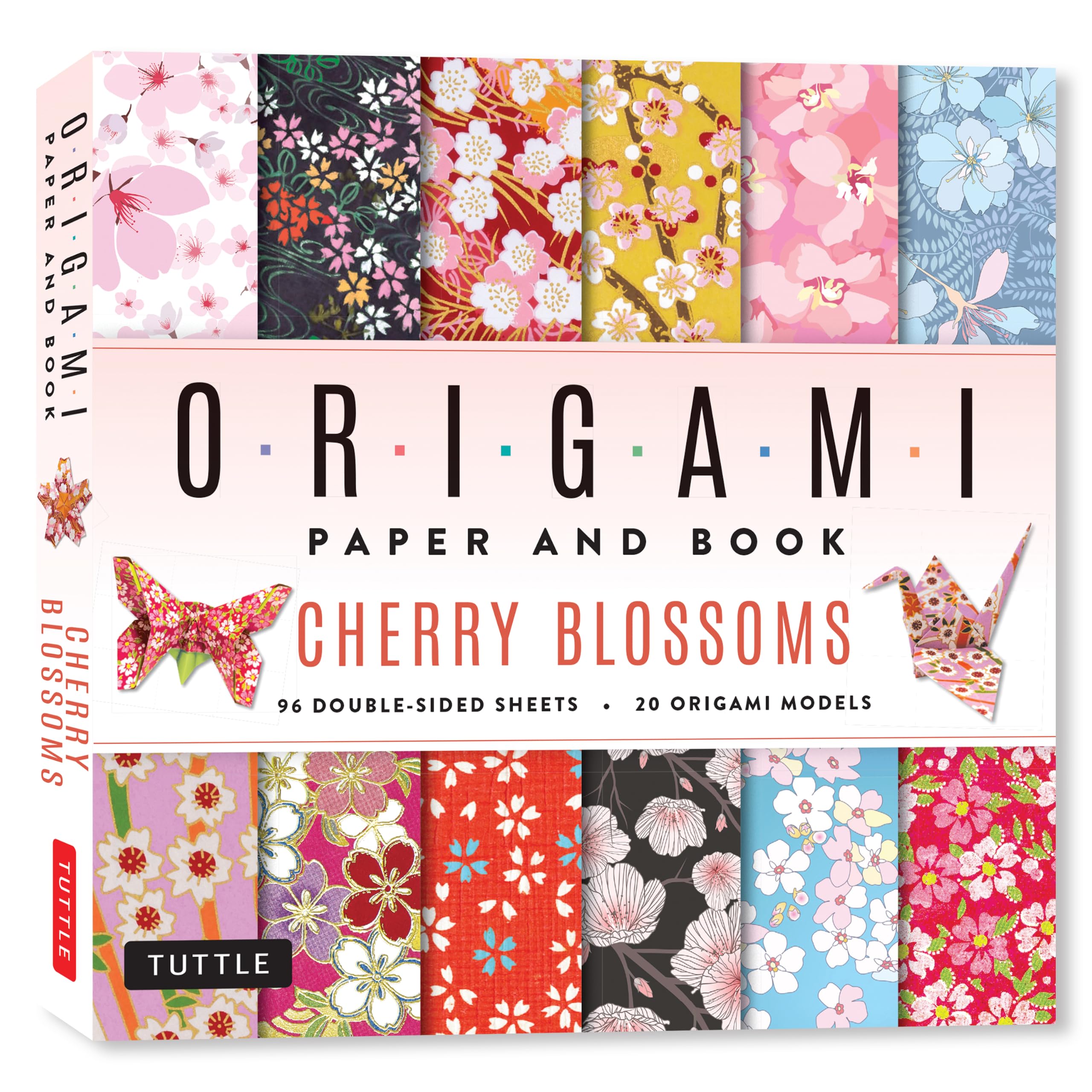 Cherry Blossoms Origami Paper and Book : 20 Easy Models with 96 High Quality Folding Sheets (Double-Sided)