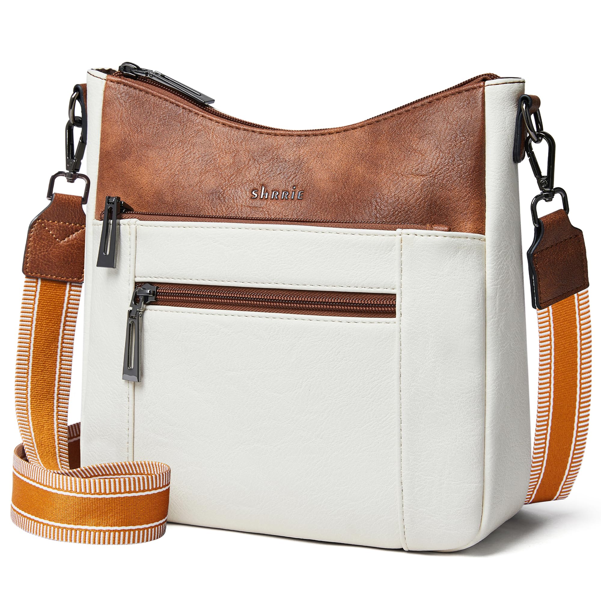 Shrrie Donna Crossbody Tasche per Donne Tasche in pelle vegane di moda Hobo Borse a spalla con cintura rimovibile per viaggiare