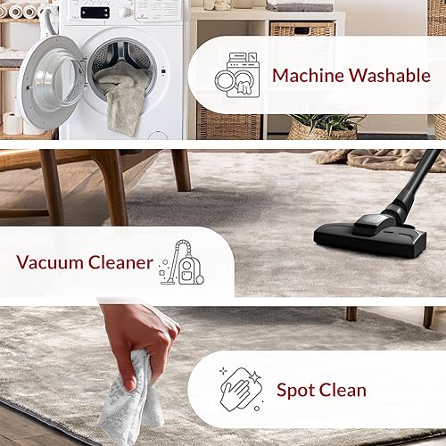 Miniatura 3 de nuLOOM Loni - Alfombra de pasillo sólida lavable a máquina, 2 pies 6 pulgadas x 10 pies, color beige