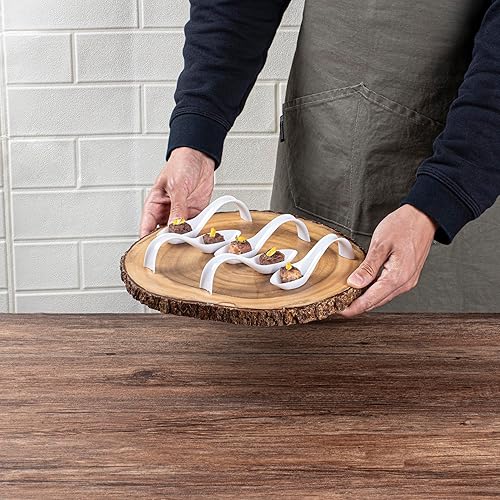 Miniatura 5 de Restaurantware Cucharas de lágrima de 5 pulgadas, 100 cucharas de estilete - Cucharas desechables de plástico blanco con sangría para bodas o