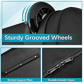 Himal Outdoors Soft-Sided Golf Travel Bag with Wheels - Heavy Duty 600D Polyester Oxford Wear-Resistant, Excellent Zipper Universal Size