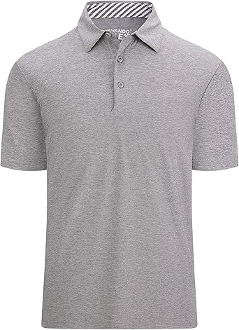 Alex Vando Mens Golf Shirt Moisture Wicking Quick-Dry Short Sleeve Casual Polo Shirts for Men