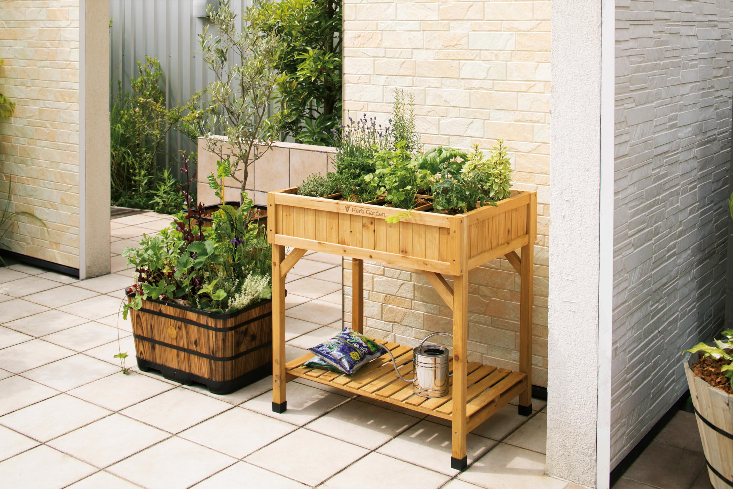 Vegtrug - Mesa de Cultivo, Incluye Compartimentos para Plantas // 80 x 78 x 58 cm (Largo x Prof. x Alto)