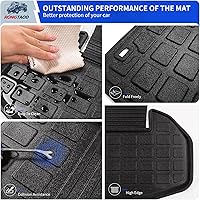 Vista 9 de Rongtaod Tapete de suelo compatible con Toyota Highlander 2014-2019, tapete de carga, forro de carga para asiento trasero, protector de suelo