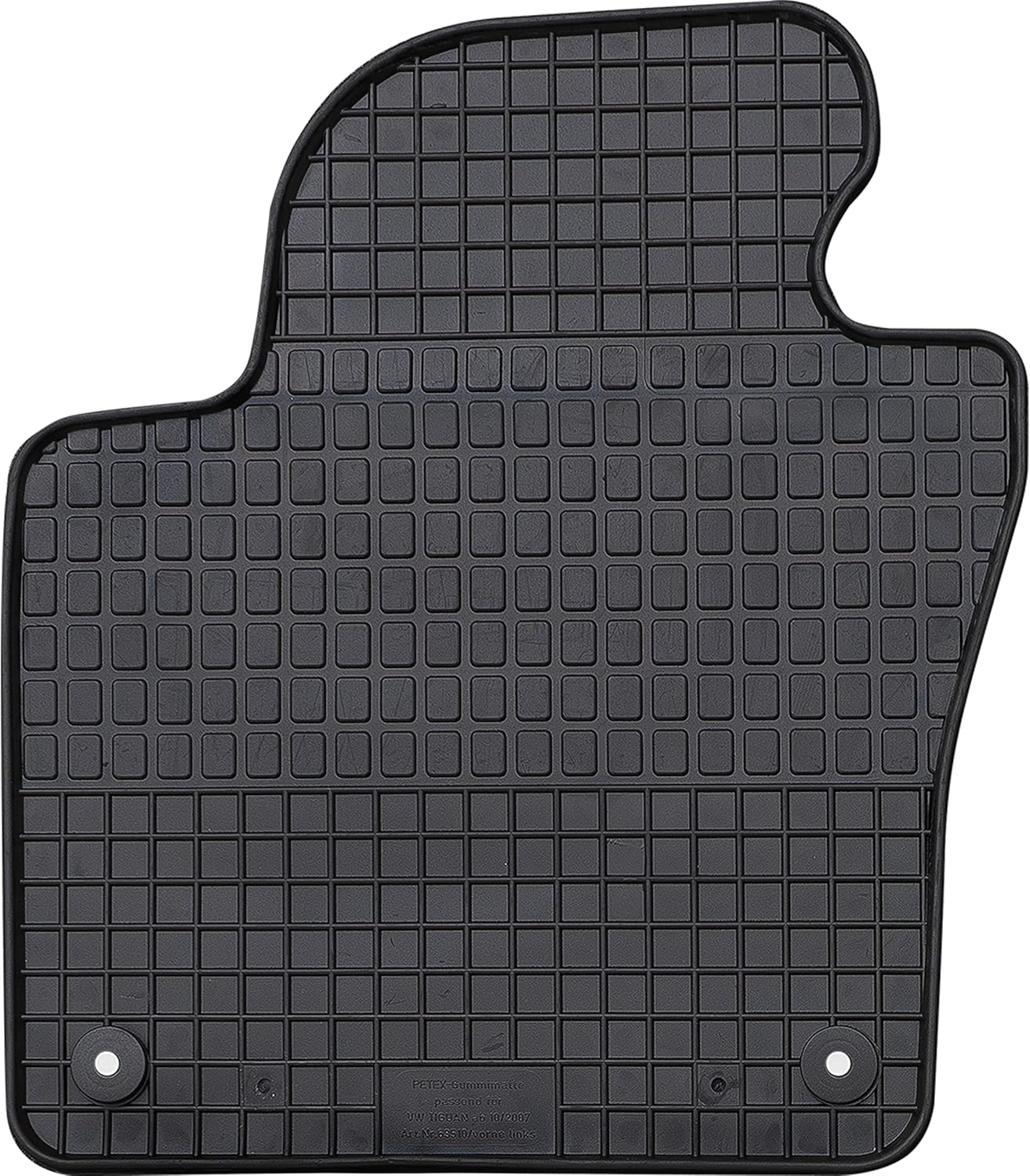 PETEX Fit Driver Rubber Mat Premium 1-Piece Black
