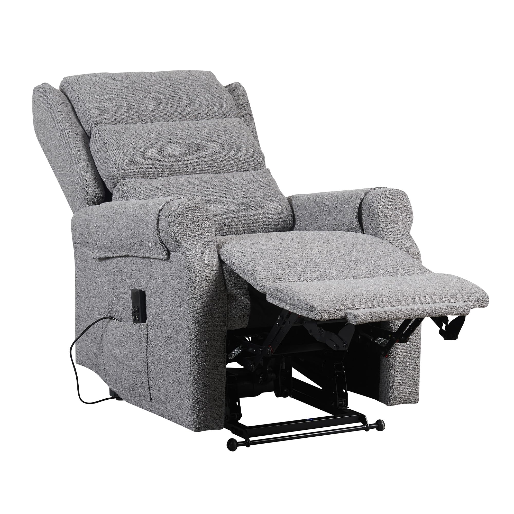 POLTRONE ITALIA Poltrona Relax Elettrica Zero Gravity 2 motori Reclinazione indipendente Estensione pediera Ruote roller per spostamento utente Detraibile 19% alzapersona Grigio