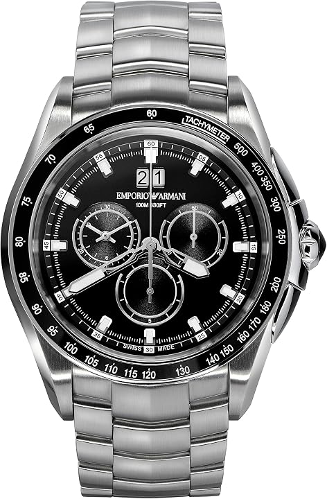 Orologio emporio armani quarzo uomo con cinturino in acciaio inox ars9100