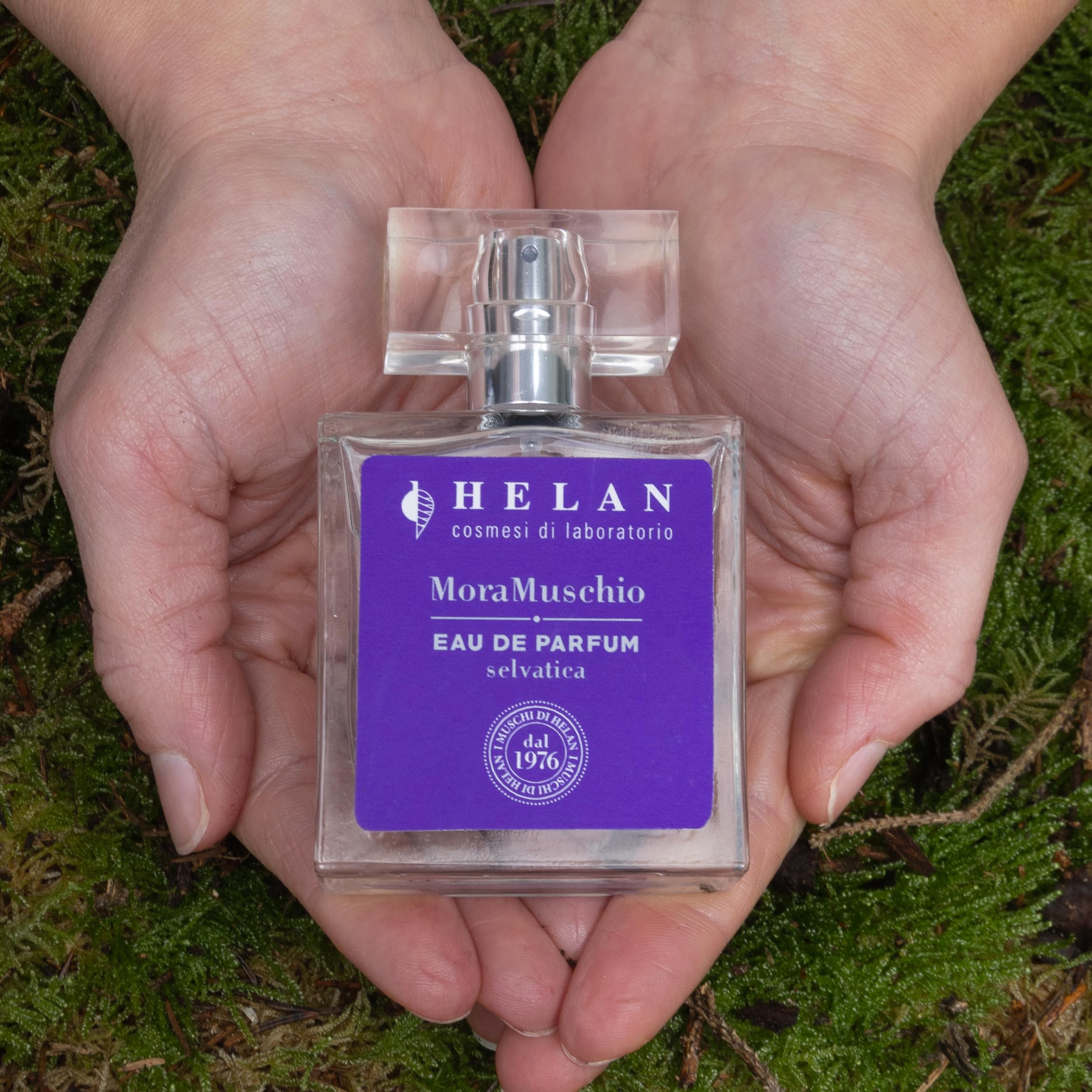 Helan Mora Moss - perfumy damskie dzikie perfumy, owocowe, kwiatowe i piżmowe z jeżyną, maliną, jagodą, dziką różą i drzewem sandałowym - 50 ml, wyprodukowano we Włoszech