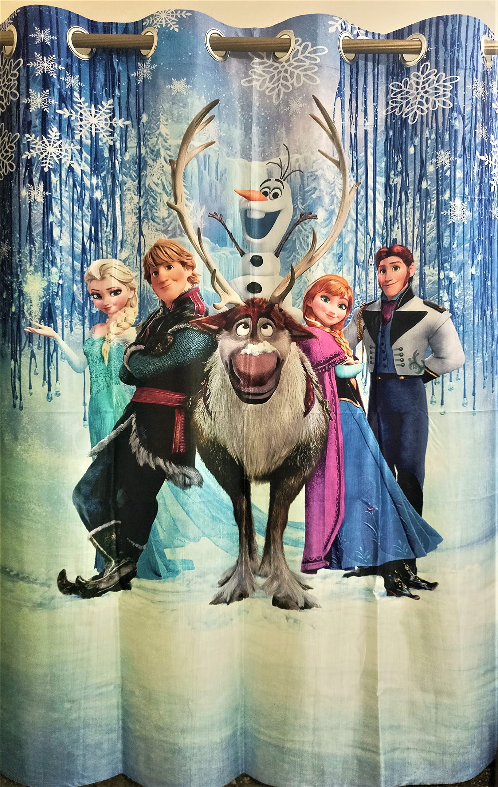 KNIT VIBES 3D Digital Printed Heavy Fabric Frozen Movie Design 4x5 feet Long Curtain Set of 1 Pc, Sky Blue (B0BHXB6LS2) Amazon Price History, Amazon Price Tracker
