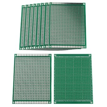 Single Sided Universal PCB Prototype Soldering Circuit Board - 6x8cm 10 Pack