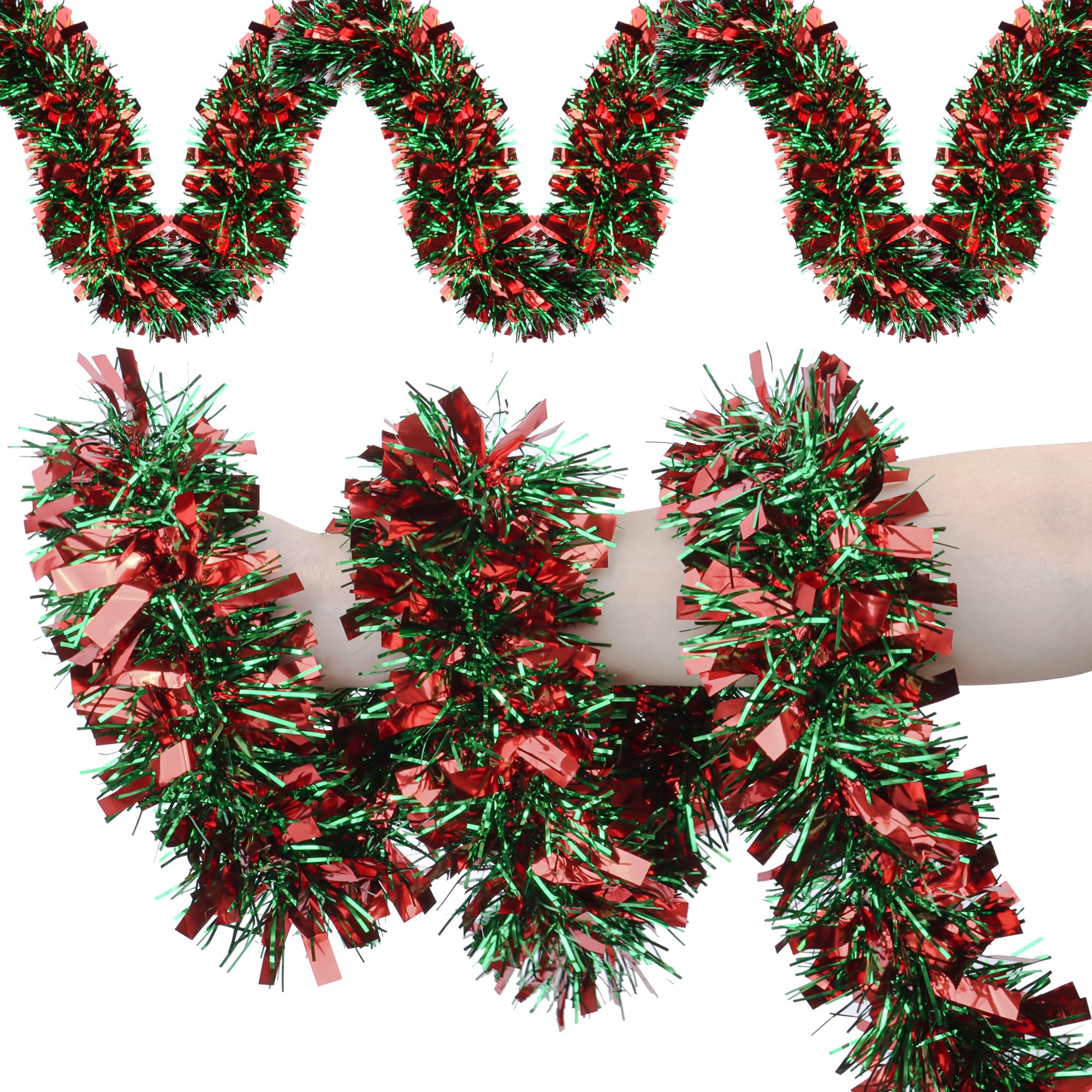 Amazon.com: 50 Ft Christmas Tinsel Garland Xmas Tree Decorations ...