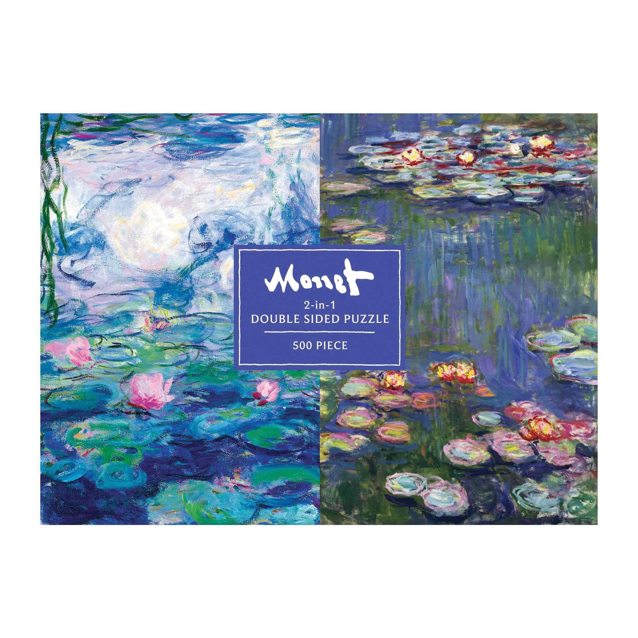 Amazon.com: Galison Monet 500 Piece Double Sided Jigsaw Puzzle for