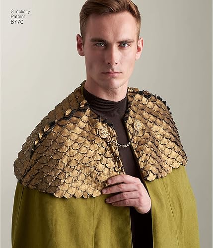 Miniatura 5 de Simplicity 8770 - Disfraz de capa unisex de fantasía para Halloween y cosplay, 4 estilos, talla única