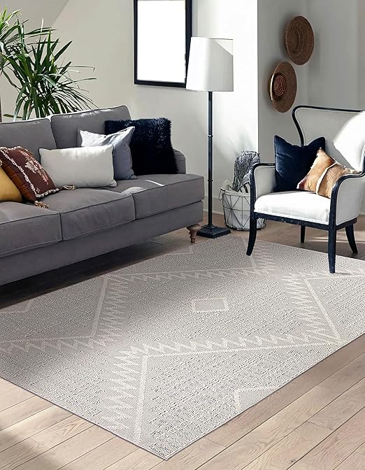 ECARPETGALLERY Geometric Area Rug 5x7 for Living Room