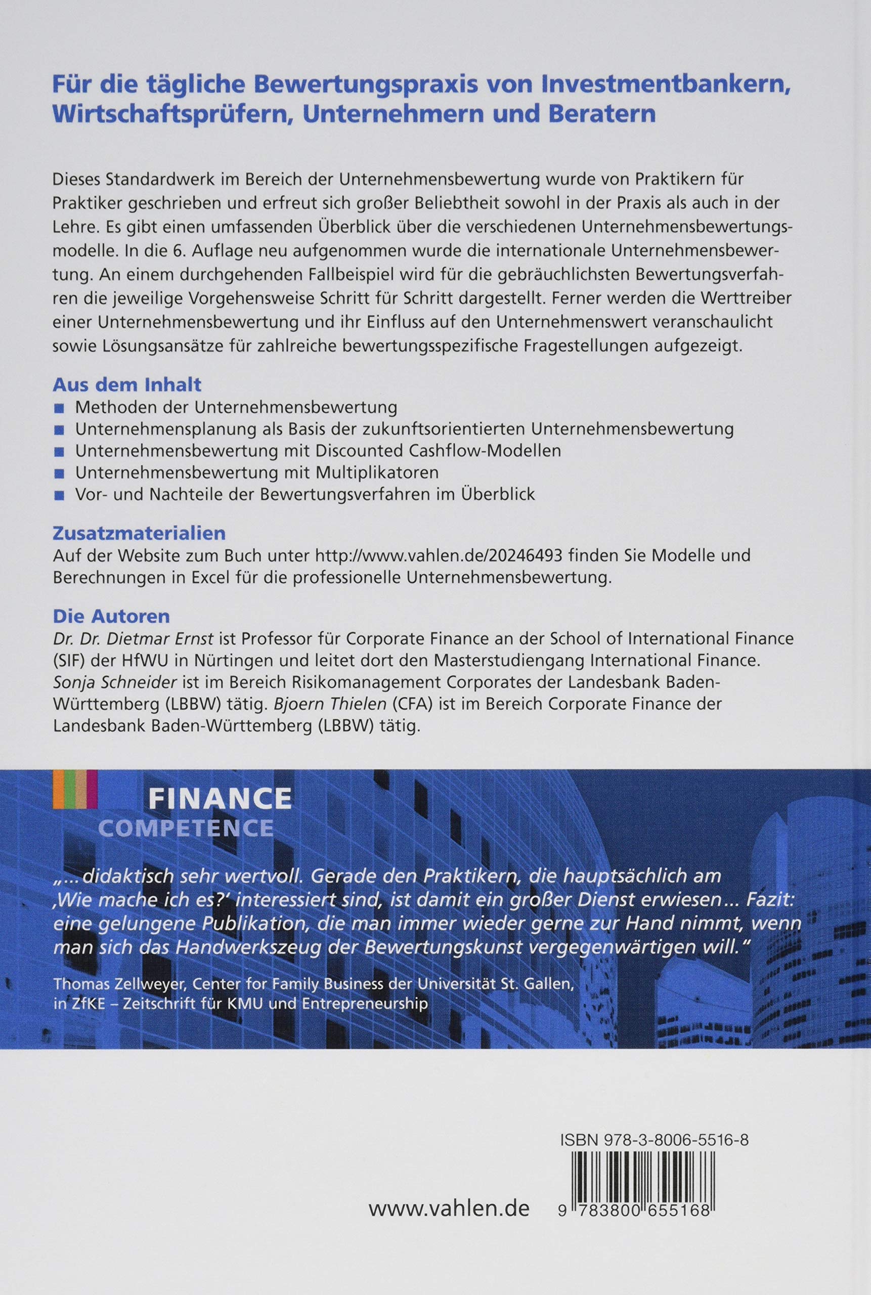 Unternehmensbewertungen erstellen und verstehen: Ein Praxisleitfaden (Finance Competence)