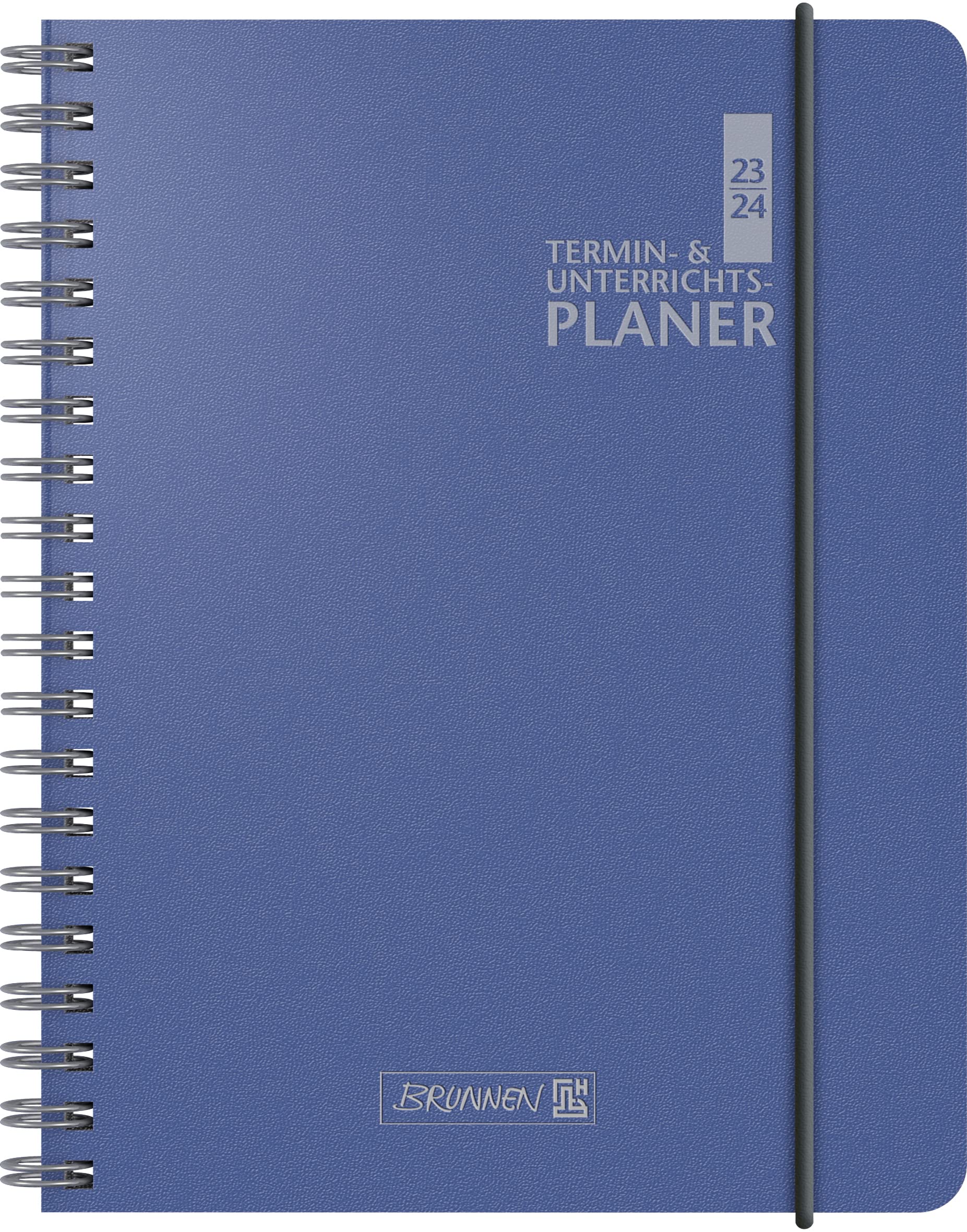 BRUNNEN Lehrer-Sortiment 2023/2024 2 Seiten = 1 Woche Überformat A5: 17 x 24 cm blau