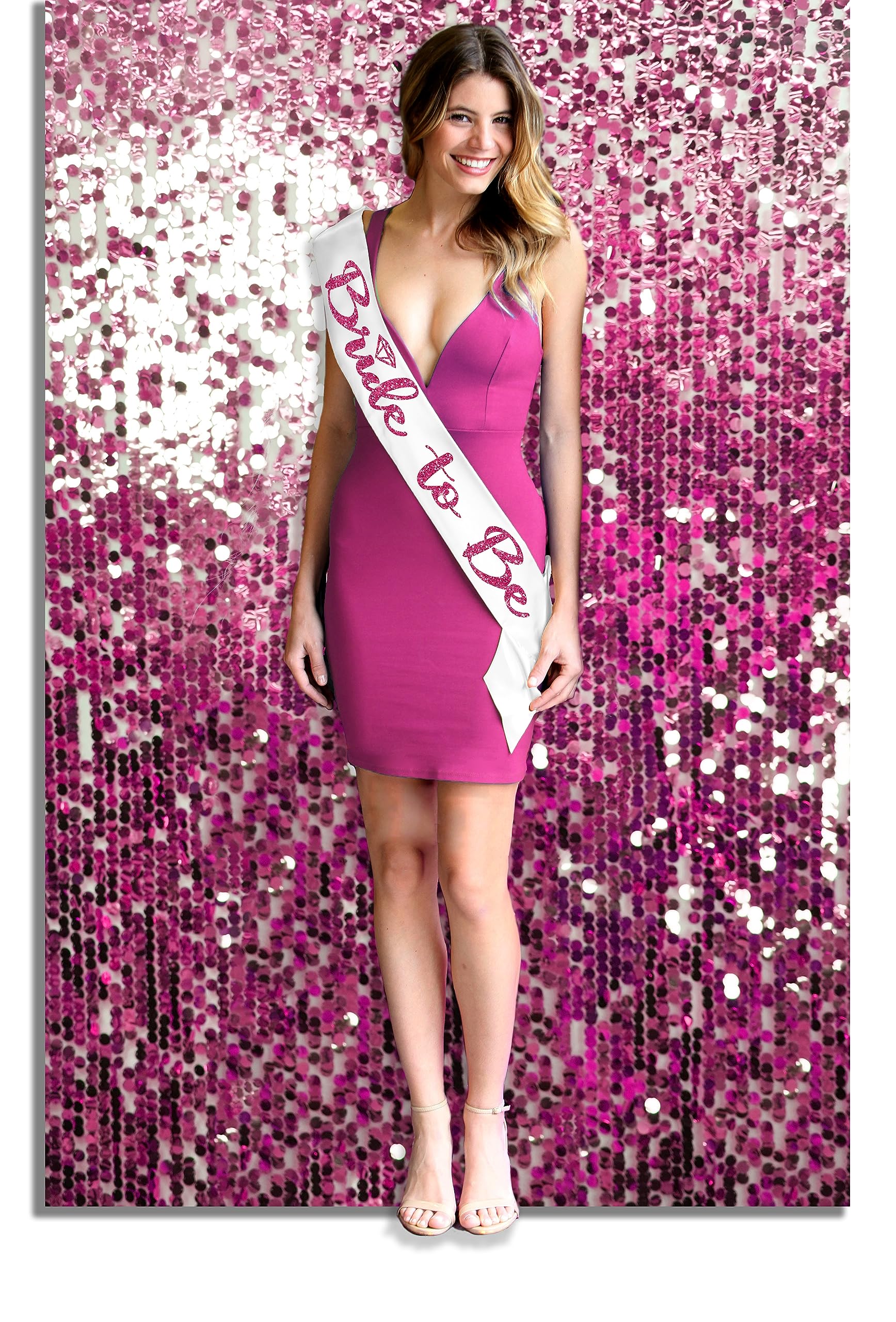 hot pink sash for dress Hot Pink Satin Sash 33" x 4" (Each)