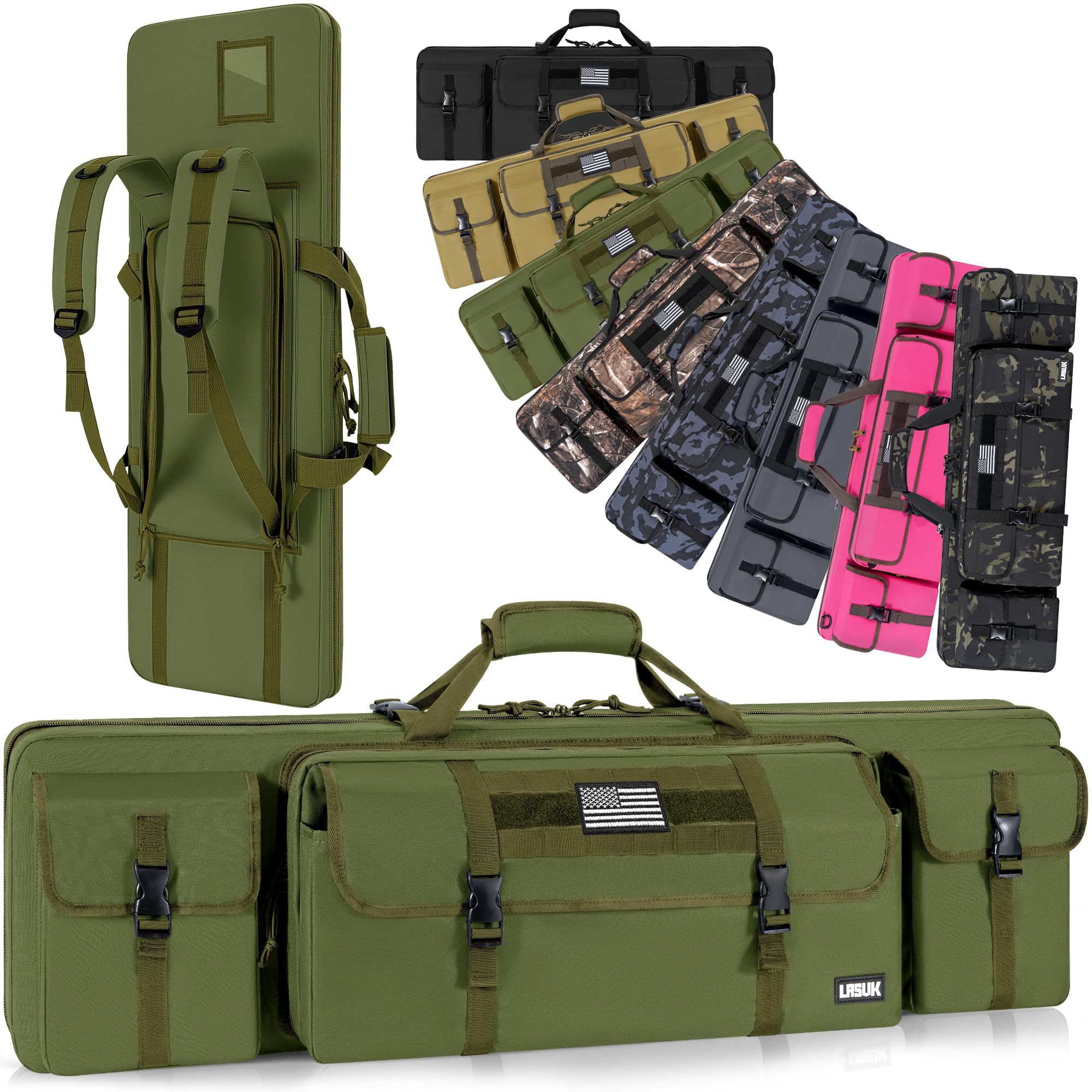 Double Rifle Case Soft Gun Bag 26/28/32/36/42/46/48/51/55"