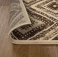 Vista 3 de SUPERIOR Alfombra de pasillo para interiores con respaldo de yute, decoración moderna para el piso del hogar, pasillo, sala de estar, cubierta