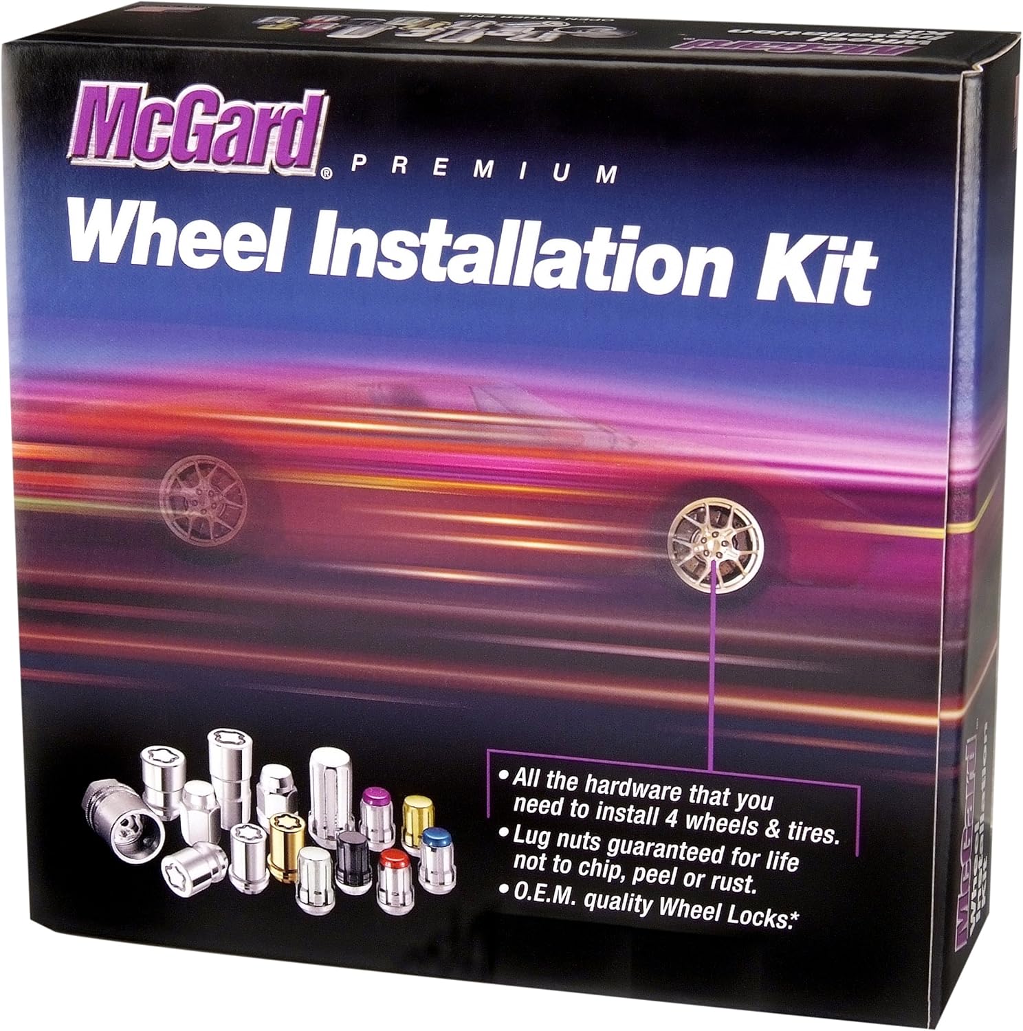 McGard 84525 Chrome Cone Seat Wheel Installation Kit(M14 X 1.5 Thread Size) - 5 Lug Set