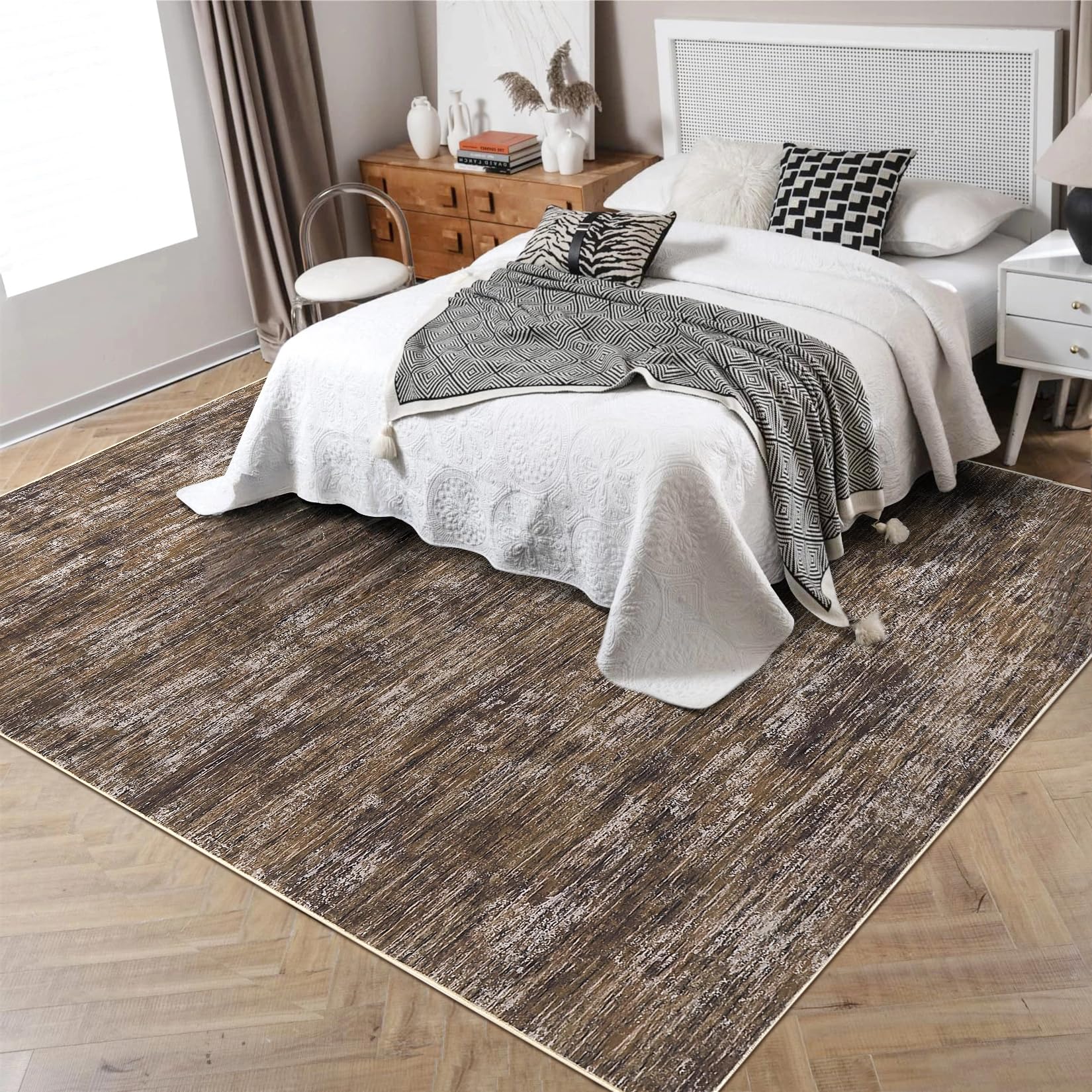 Tapis antidérapant lavable 200x290 pour salle à manger et bureau