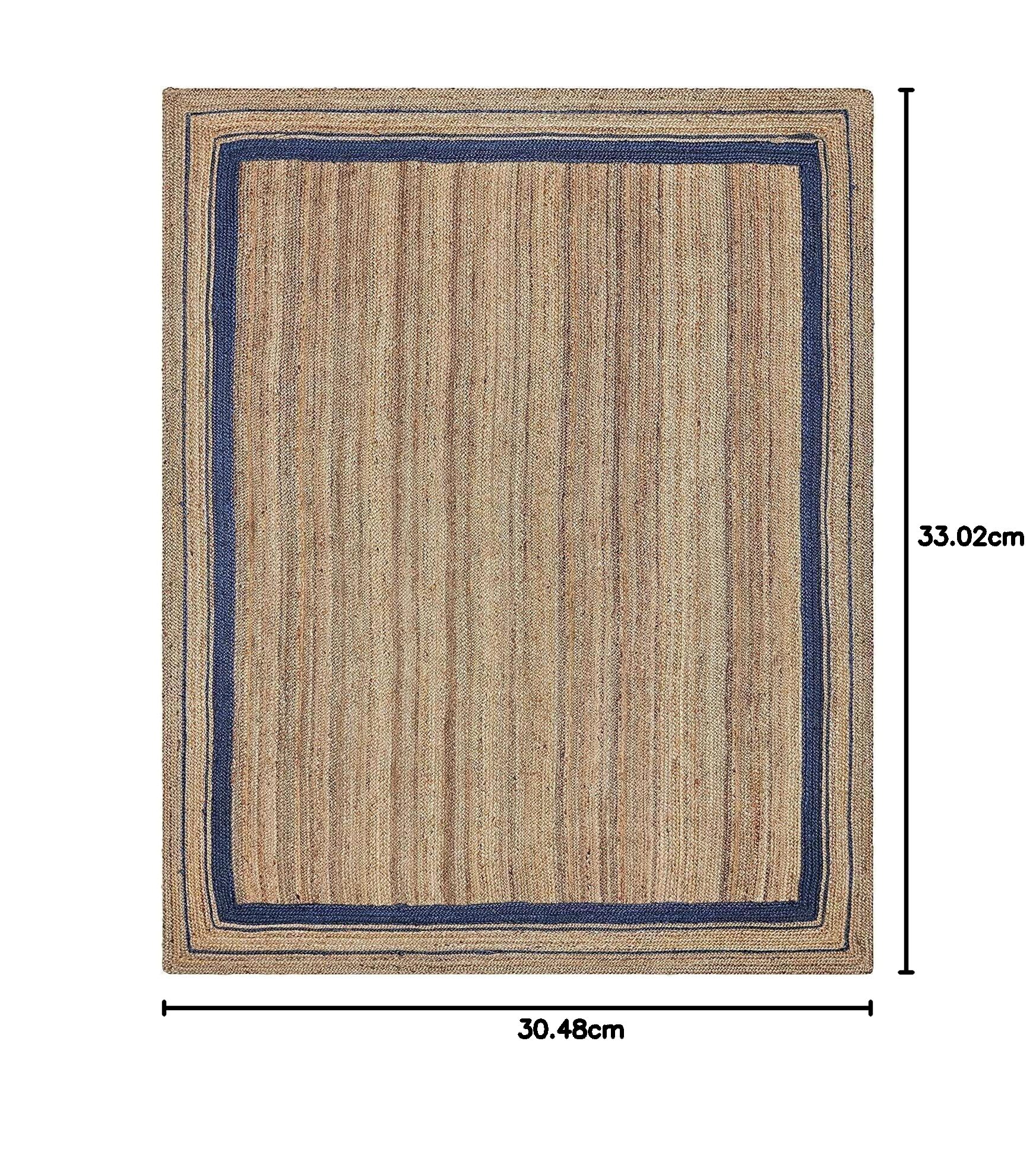 Ręcznie pleciony dywan z naturalnej bawełny z juty do salonu, powierzchnia podłogi, dywan do domu, kwadratowy (150 cm x 150 cm)