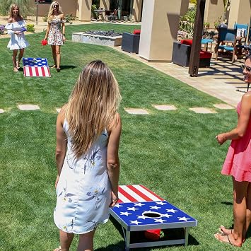 GoSports 4 x 2 ft Ultra Portable Cornhole Board Set - Choose LED Lights or Standard - Regulation Size Corn Hole Games for Adults, Perfect for Tailgating and Camping - Includes 8 Bean Bags & Rules