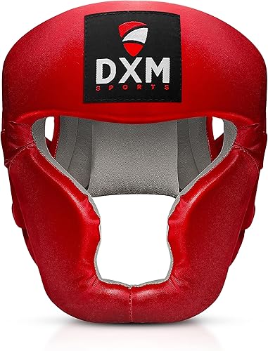 Miniatura 2 de DXM SPORTS Casco de boxeo para entrenamiento de MMA, Sparring Kickboxing, protector de cabeza de seguridad ajustable para Muay Thai, Karate,