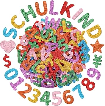 JULBEAR 300 Pcs Foam Letters Stickers Alphabet DIY Crafts