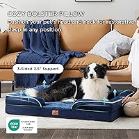 Vista 311 de Bedsure - Cama ortopédica extragrande para perros, sofá cama lavable para perros extragrandes, espuma de soporte con funda extraíble y lavable, negro
