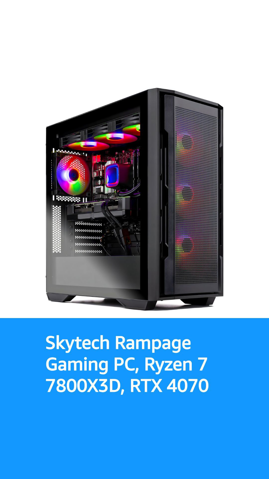 Skytech Rampage Gaming PC, Ryzen 7 7800X3D 4.2 GHz (5GHz Turbo