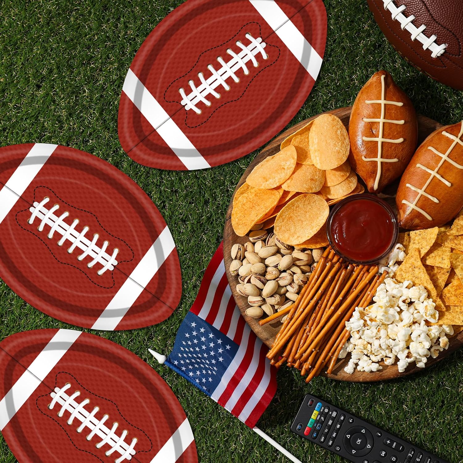 50 PCS Football Plates Disposable Paper Plates for Football Party Decorations Gameday Tailgate Sports Birthday Party Supplies - Image 5