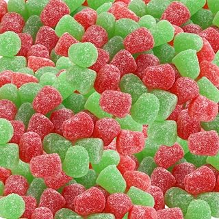Red and Green Christmas Spice Drops - Candy Gum Drops - Old Fashioned Spiced Gumdrops Bulk - Jelly Drops Candy - Cinnamon and Spearmint Flavor Gumdrops Gels (1 Pound)