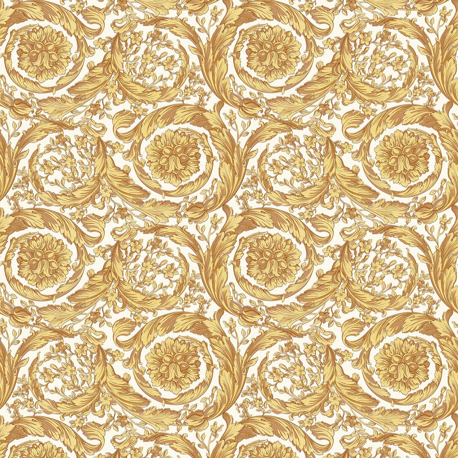 Papier peint or jaune baroque Profhome 366925-GU intissé grand format 7m2