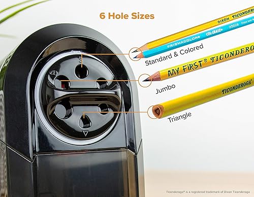 Miniatura 3 de Bostitch Office SuperPro Glow - Sacapuntas eléctrico extra resistente para aula con sistema de cartucho de cortador reemplazable, 6 agujeros,