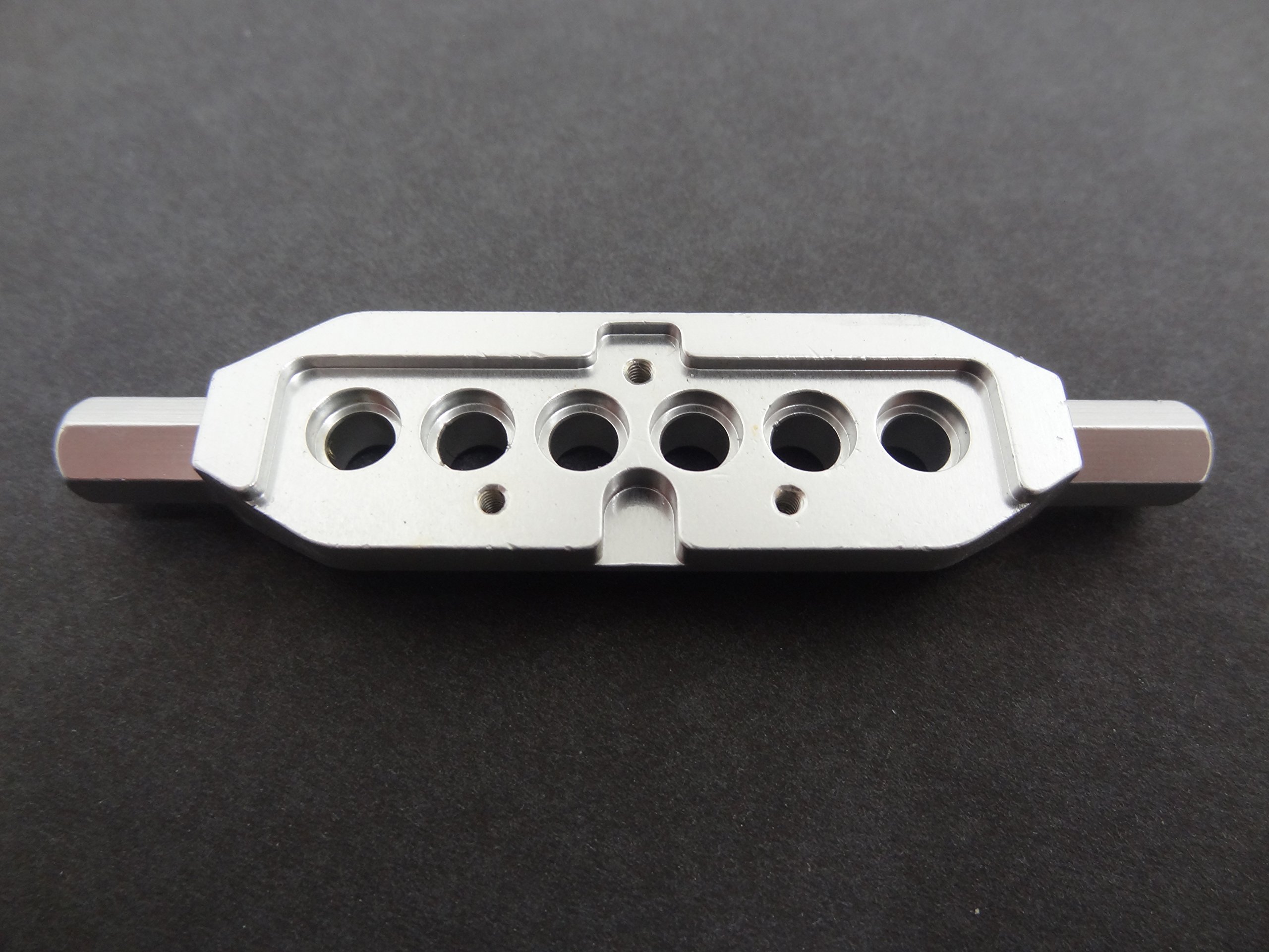 King Motor EX Aluminum Rear Brake LED Light Mount (silver) Fits HPI Baja 5B, SS, 2.0, 5t, 5SC and King Motor KSRC-001, KSRC-002, 2.0, 3.0 buggies, T1000 Truck, Rovan Buggies and Trucks