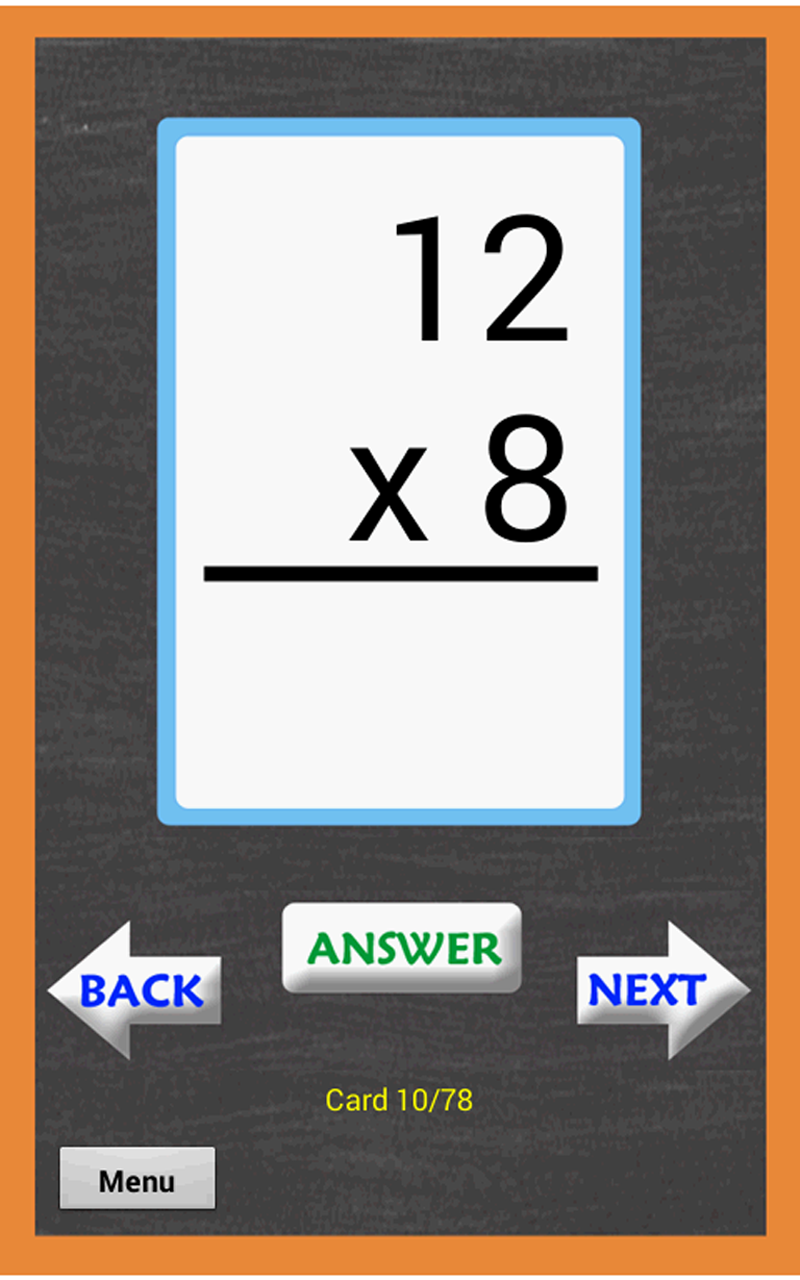 Flash Cards Math App Math Multiplication Flash Cards - App on Amazon Appstore
