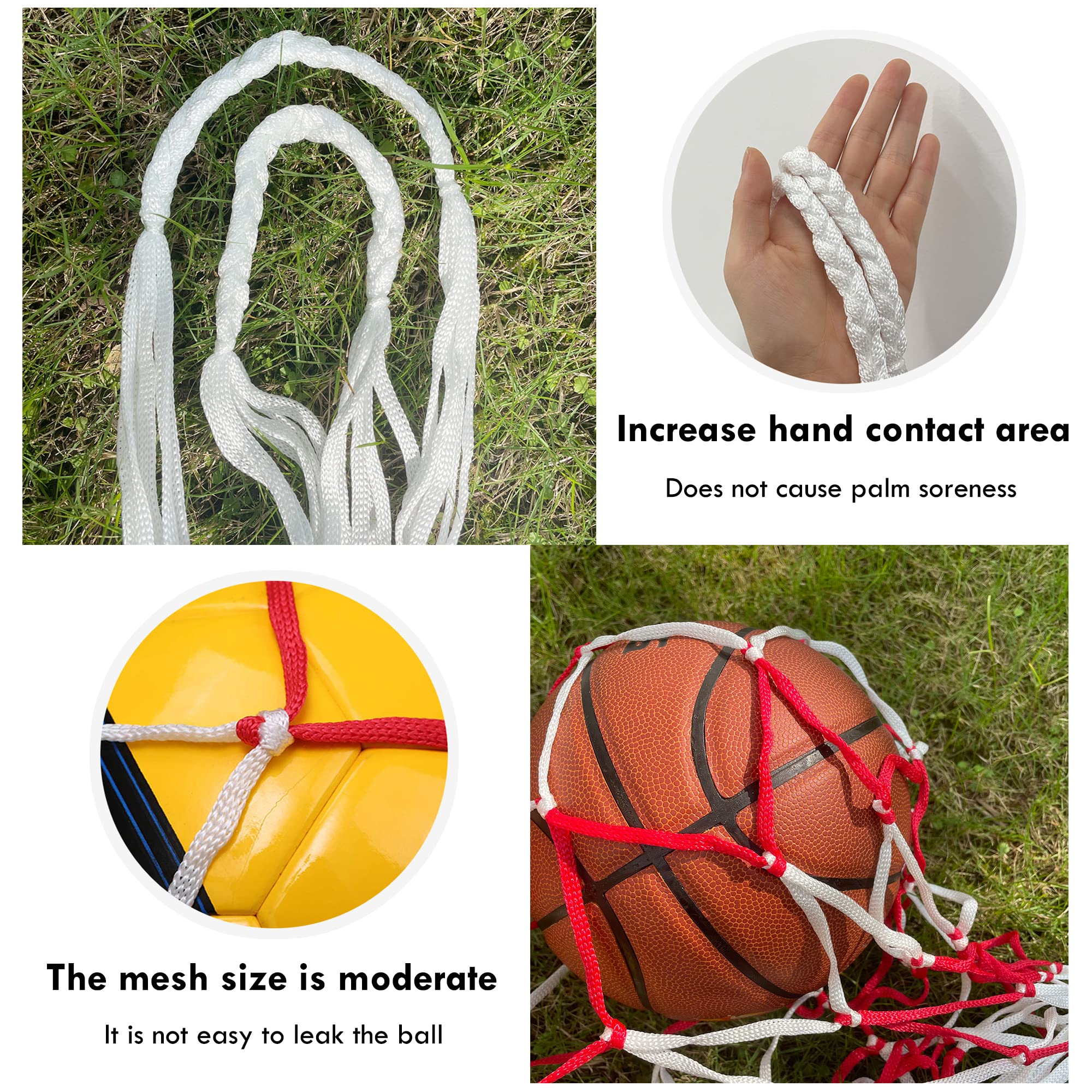 Rete Portapalloni OHYER 1,4 M - Sacca Per Palloni Da Calcio, Basket E Rugby - Foto 12