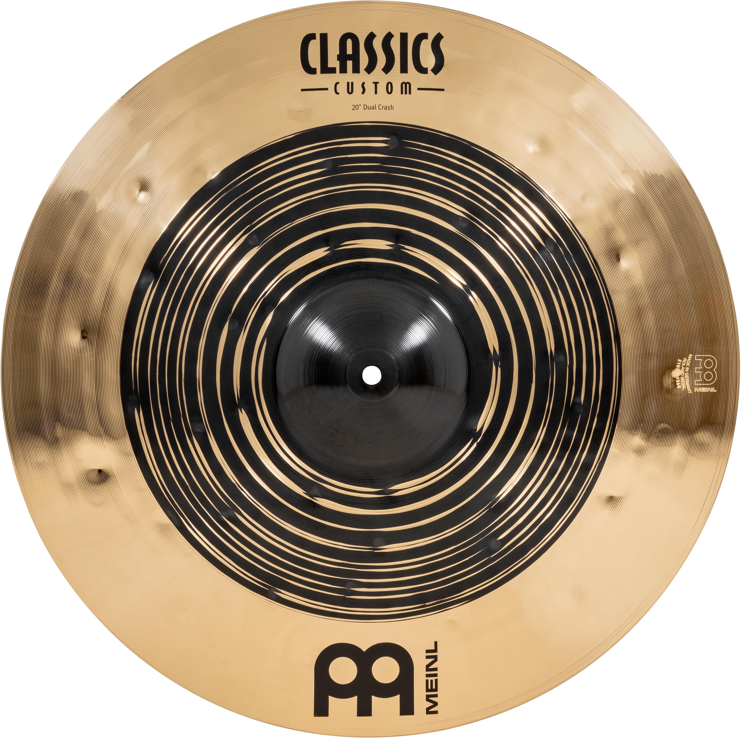 Meinl Cymbals Classics Custom Dual Cymbale Crash 20 pouces (Vidéo) pour Batterie (50,80cm) Bronze B12, Deux Finitions - Fabriquée en Allemagne (CC20DUC)