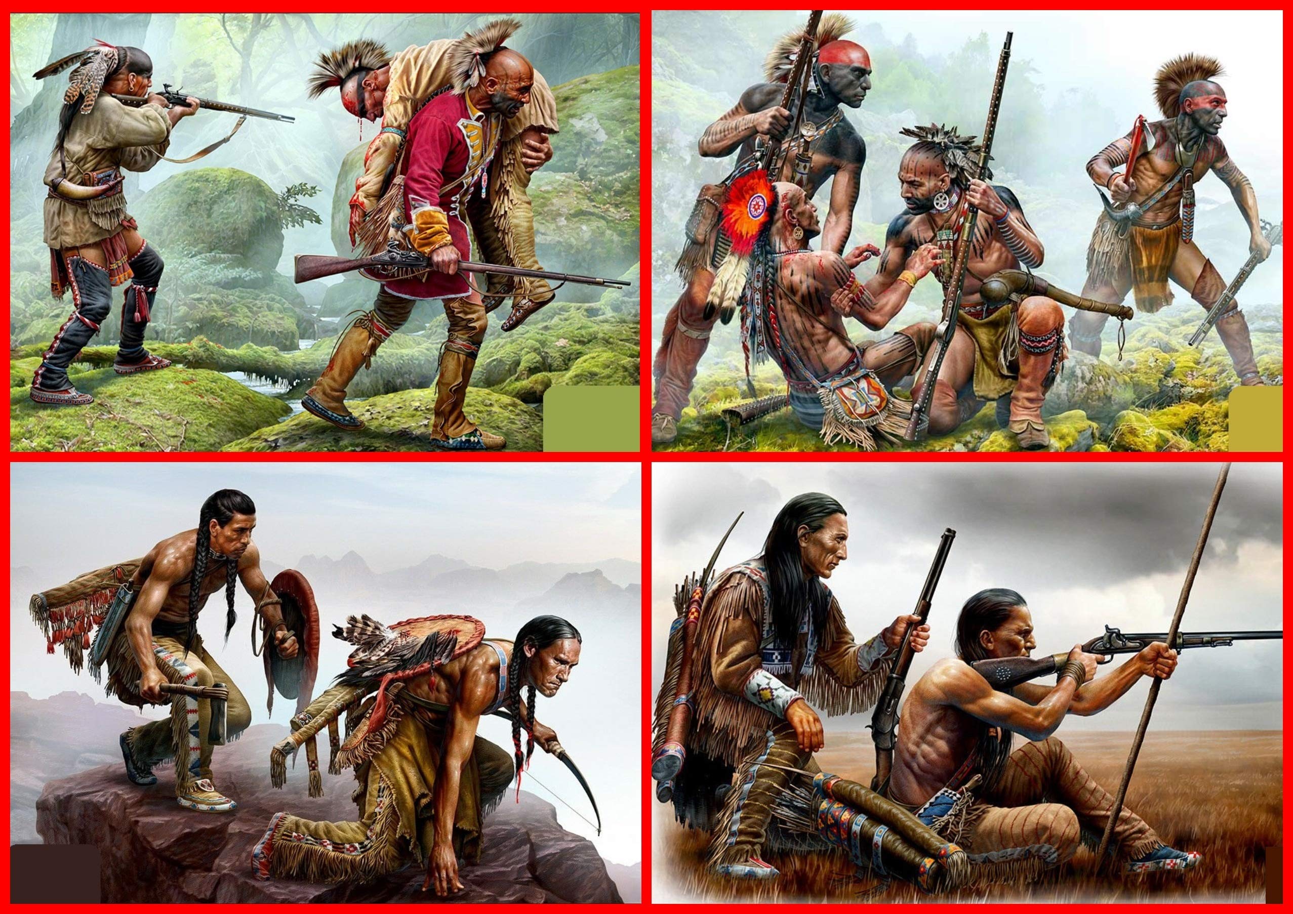 Bundle LOT of Indian Wars Series XVIII Century 4 Plastic Kits 1/35 Master Box