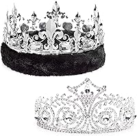 Vista 1 de Corona de flor de Lis con piel sintética y tiara reina Elsa Royalty Set